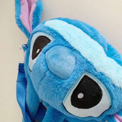 Disney Lilo & Stitch Plush Toys Kawaii Plush Messenger Bag Girl Handbag Anime Stuffed Toys Children Cartoon Plushie Soft Bag