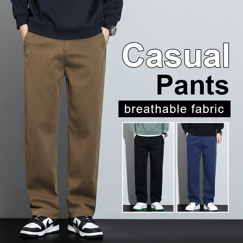 Mens Lyocell Straight Loose Elastic Waist Jeans 2025 Autumn Winter Fashion Brand Comfortable Versatile Pants Plus Size 5XL