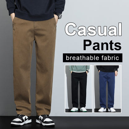 Mens Lyocell Straight Loose Elastic Waist Jeans 2025 Autumn Winter Fashion Brand Comfortable Versatile Pants Plus Size 5XL