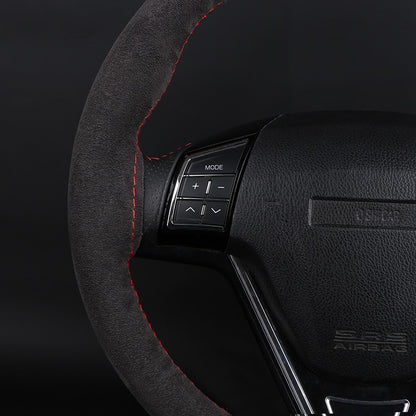 DIY Suede Car Steering Wheel Cover 15 inch Auto Steering Wheel Wrap With Needle Thread Four Season Universal Car Accessories