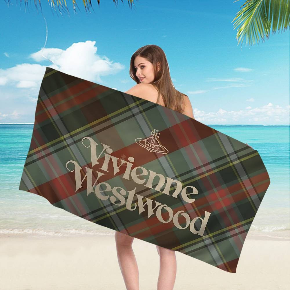 V-VivienneS-S Westwood Fashion Microfiber Beach Towel Absorbent Quick dry Soft Yoga Swimming Resort Mountain Climbing Towel