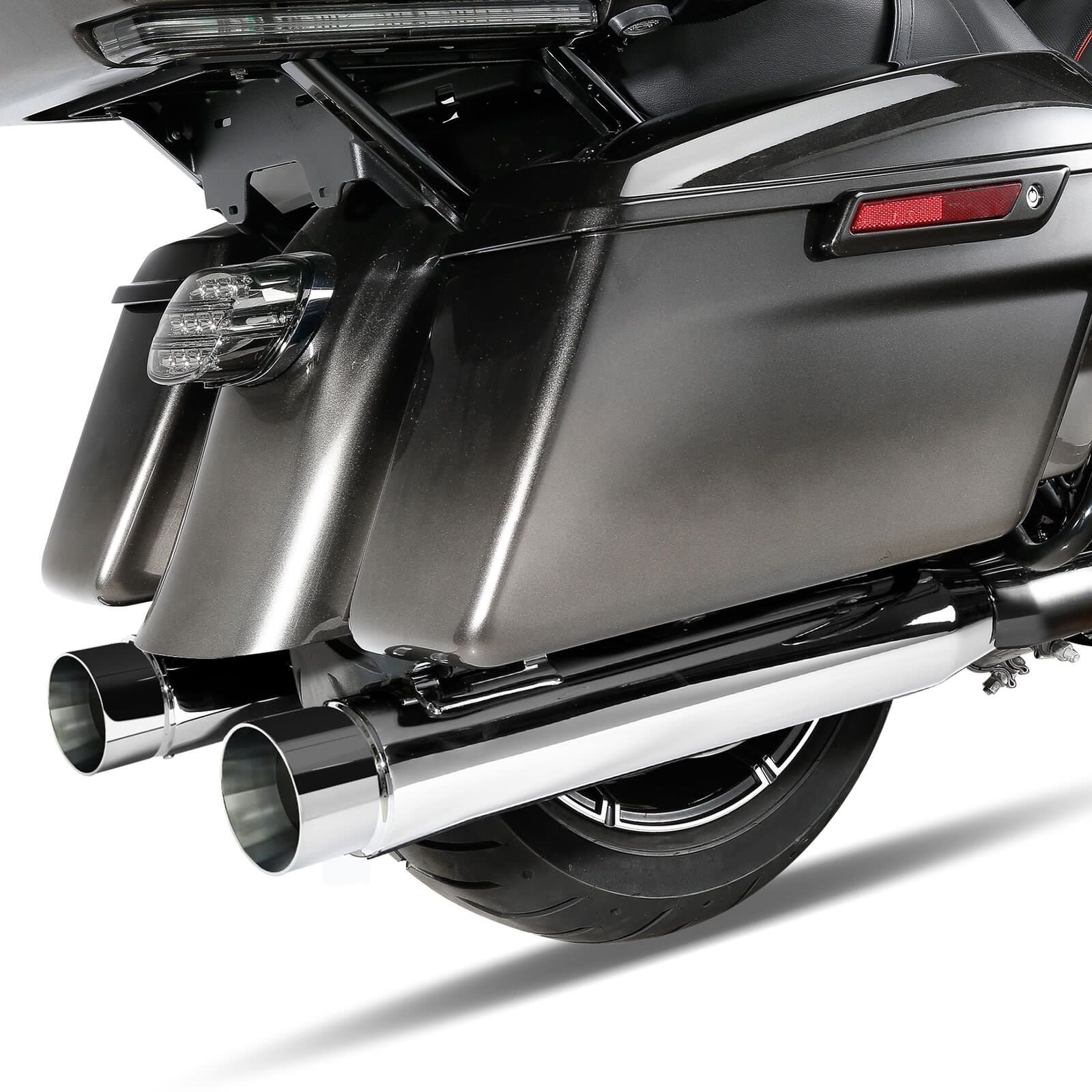 Motorcycle 4" Slip-On Dual Exhaust Pipes For Harley Touring Road King Electra Glide Street Glide Road Glide 2017-2023 2022 2021
