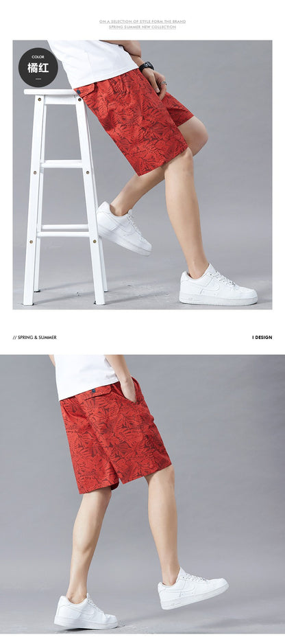 Men's Sweatpants Baggy Comfortable Shorts Male Casual Travel Outdoor Sports Bermuda Shorts Elastic Waist Y2K Print Half Pants