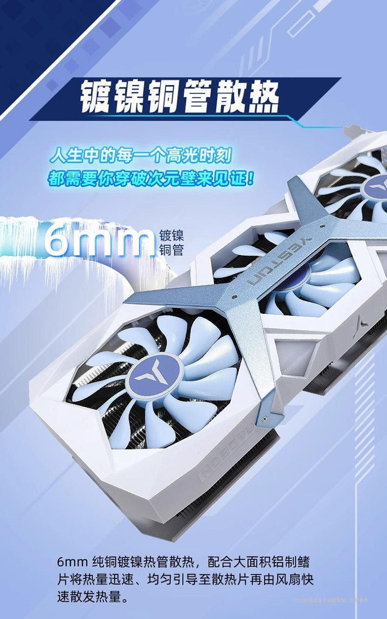 AMD RX7650gre 8G Yeston White Gaming Master Placa de Vídeo para Jogos de Computador Desktop Independente PUBG Presente Masculino Custo-benefício
