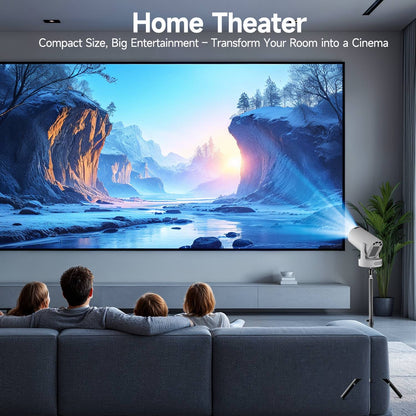 Projetor Magcubic HY300 Pro + 4K 720P Com Alto-falante de 5W Android 11 8000 Lumens WiFi 6 BT5.4 Projetor de Vídeo para Home Theater ao Ar Livre