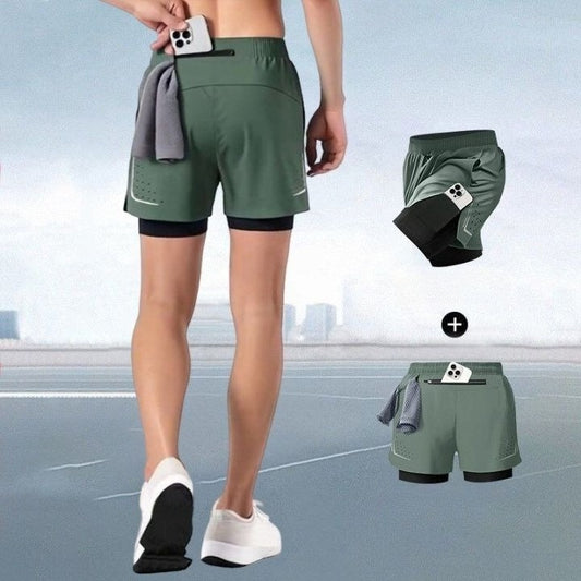 Men's Running-Specific Shorts with Phone Pocket: Quick-Dry Athletic Shorts for Short & Long Distance Running, Track&Field