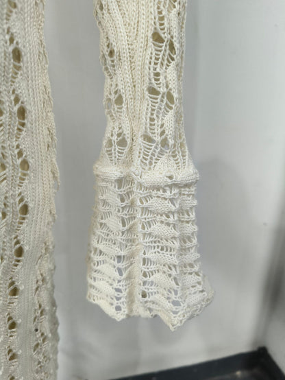 Hollow Breasted Sweater Long Dress Women Summer Party Dresses Cover Up Elegant S