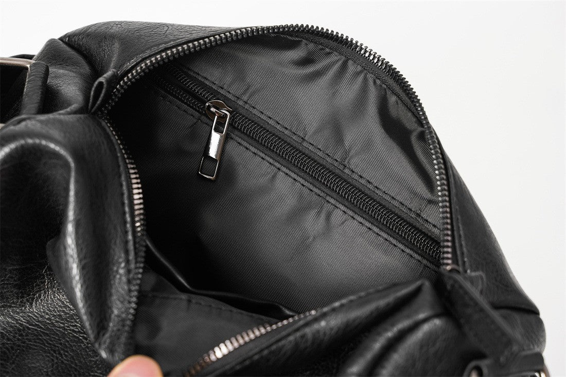New soft leather men's bag shoulder bag men's leather bag crossbody bag Korean version versatile casual bag small shoulder bag B