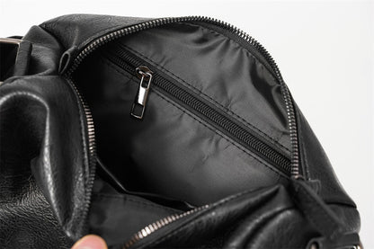 New soft leather men's bag shoulder bag men's leather bag crossbody bag Korean version versatile casual bag small shoulder bag B
