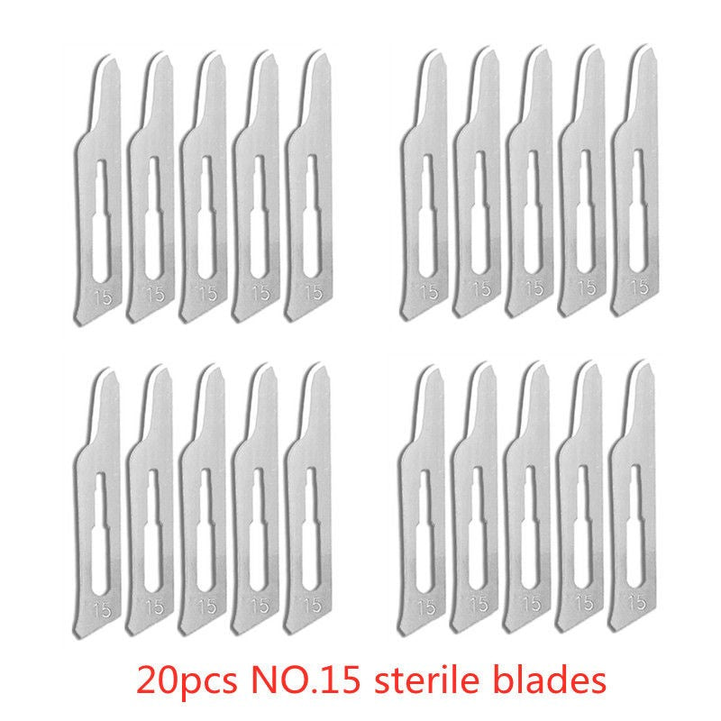 20-100pcs Carbon Steel Surgical Blades for DIY Cutting Phone Repair Carving Animal Eyebrow Grooming Maintenance Scalpel Knife