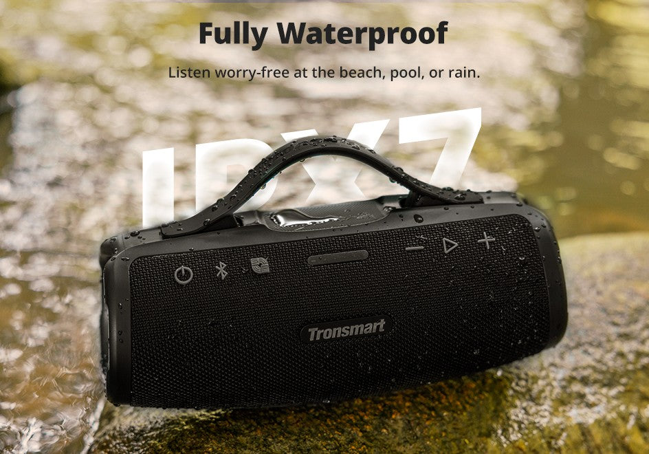Tronsmart Mirtune S100 Speaker Bluetooth Powerful Speaker with 50W, IPX7 Waterproof, Retractable Handle, Built-in Powerbank