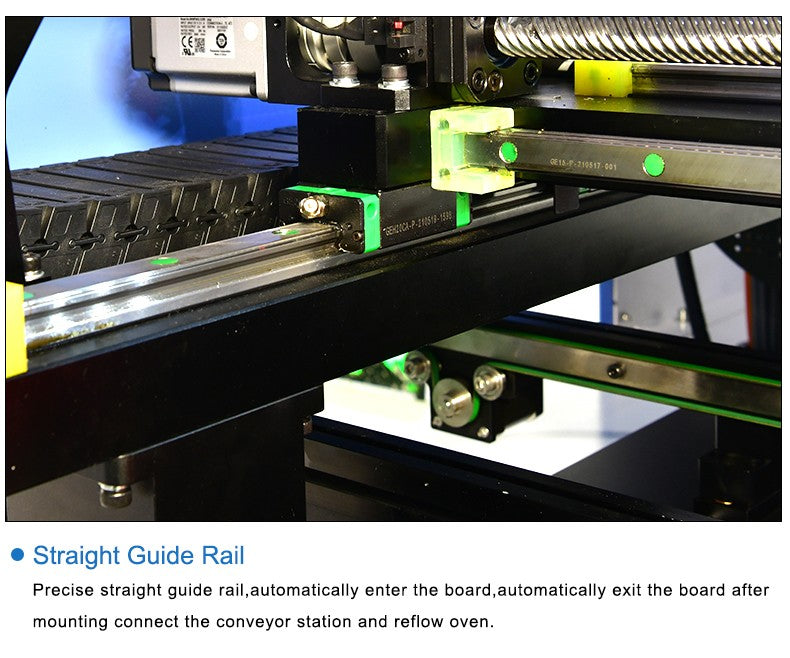 Máquina SMD para Fabricação de Circuitos Integrados SMT550 Máquina de Colocação e Seleção de Componentes Eletrônicos com 4 cabeças e 50 alimentadores