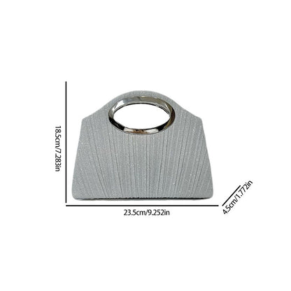 Evening Bag Ladies Pleated Party Lightweight Clutches for women solid silver black champagne handbags