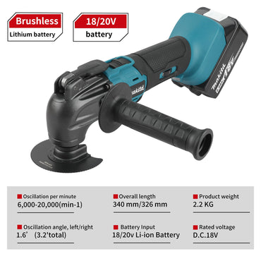 Makita Brushless Quick Release Oscillating 18V Tool Multi Functional Tool Renovator Electric Trimmer Compatible For MAKITA 18V