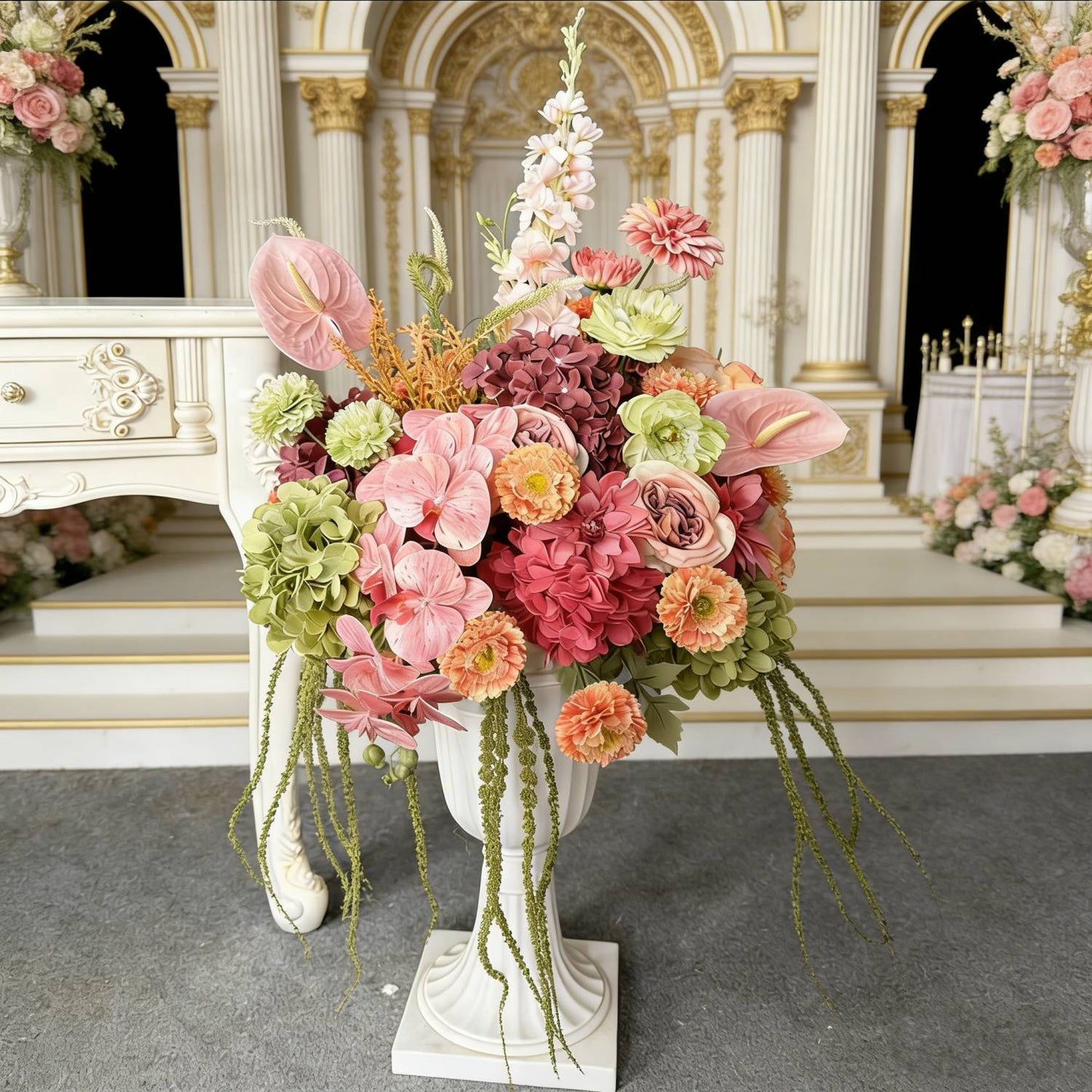 Customized Luxury Artificial Flower Ball, Wedding Table Centerpieces, Wedding Aisle Floral Arrangement for Event Decor