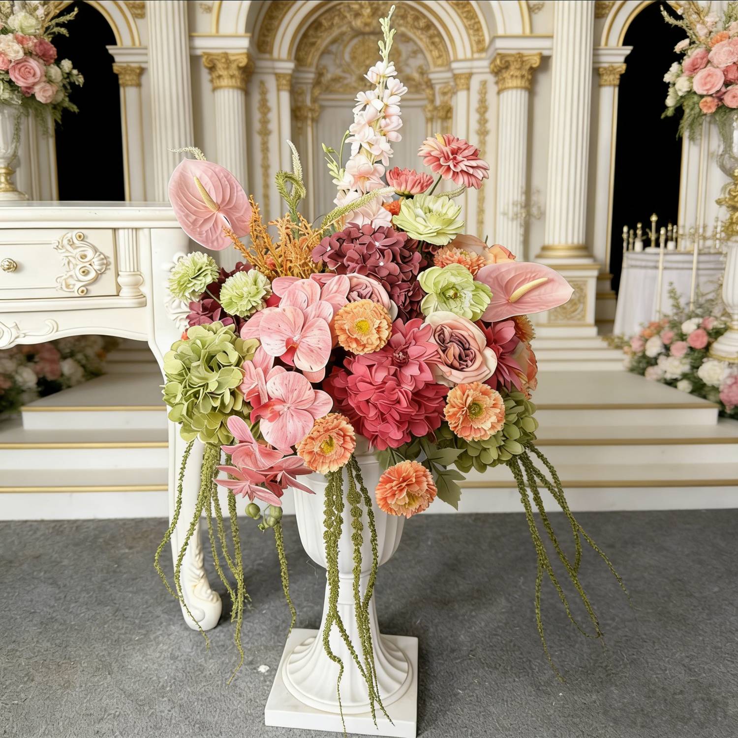 Customized Luxury Artificial Flower Ball, Wedding Table Centerpieces, Wedding Aisle Floral Arrangement for Event Decor