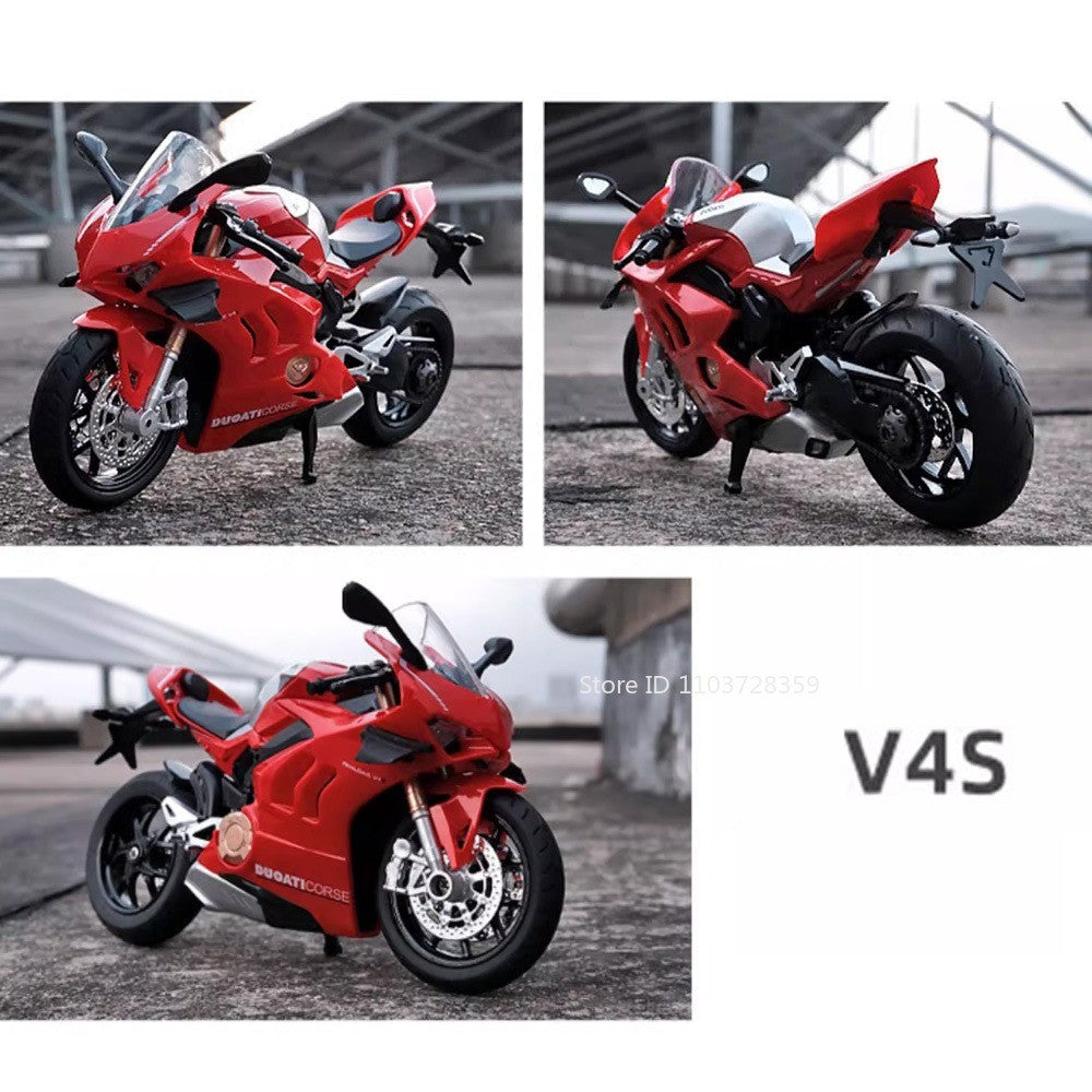 1:12 Scale Sportster S Modelos de Brinquedo de Moto Metal Fundido V4S Motocicletas em Miniatura com Absorção de Choque Pneus de Borracha para Presentes de Meninos
