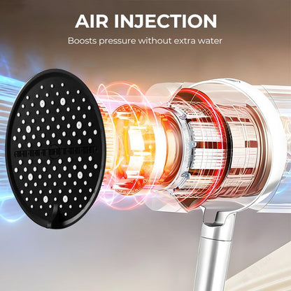 15CM Large Panel Nozzle 7 Modes Shower Head High Pressure Water Massage Shower Head Handheld Showerhead Bathroom Bathing Tools