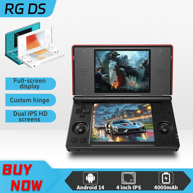 Anbernic RG DS Handheld Game Console 4" IPS Dual Screen Android 4000mAh Flip Video Games Player Supports RixelHK Wifi Streaming