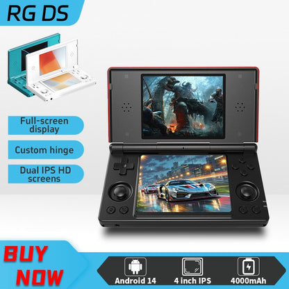 Anbernic RG DS Handheld Game Console 4" IPS Dual Screen Android 4000mAh Flip Video Games Player Supports RixelHK Wifi Streaming