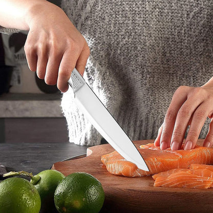 8pcs Kitchen Knives Set 3CR13 Stainless Steel Chef's Knife Meat Cleaver with Block for Kitchen Fruit and Vegetable Cutting Knife
