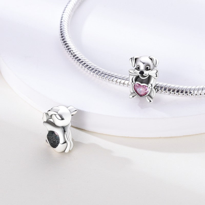 925 Sterling Silver Dog Charms French Bulldog Poodle German Shepherd Beagle Dachshund Pendants Fit Bracelets DIYJewelry Gift