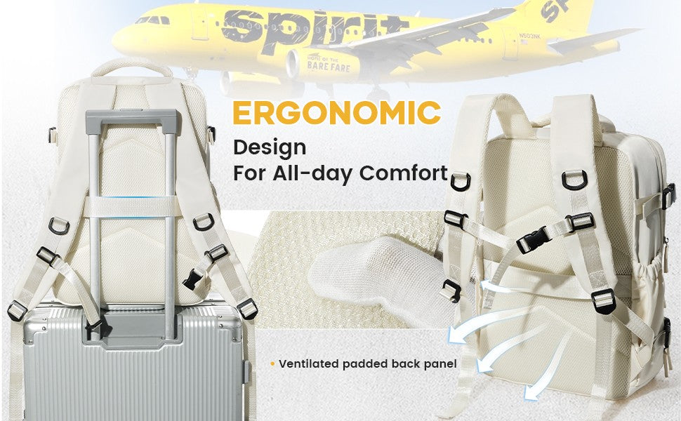 Ryanair Backpack Travel Cabin Airplane 40x20x25, Air Vacuum compression Backpack, Women Men Backpack Business Laptop Bag Handbag