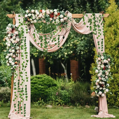 Artificial Green Ivy Leaf Rattan Creeper Leaves Vine Hanging Garland DIY Fake Fl