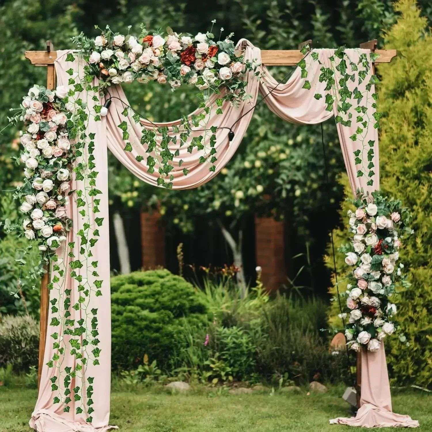 Artificial Green Ivy Leaf Rattan Creeper Leaves Vine Hanging Garland DIY Fake Fl