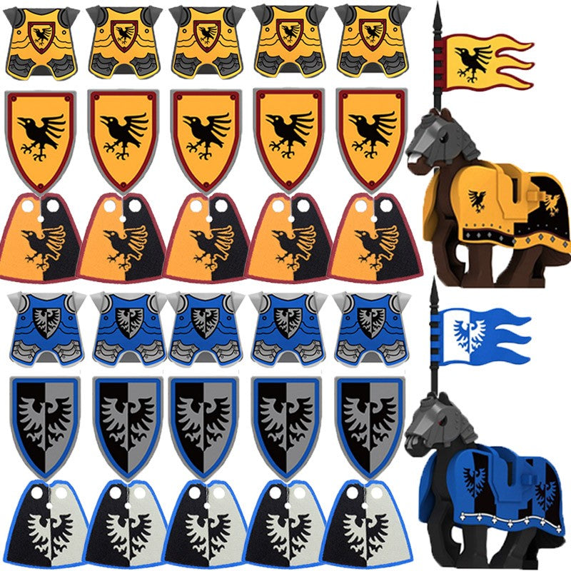 Blocos de Montar Zoológico Medieval Acessórios de Personagens Montarias Animais Cervos Elefantes Camelos Lobos Cavalos de Guerra Tijolos Brinquedos Presentes K080