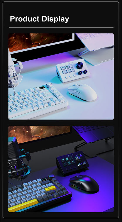 Ajazz AKP03E Desktop Helper Desk Console Panel Controller Teclado Mini com Botões Programáveis para Diversos Cenários