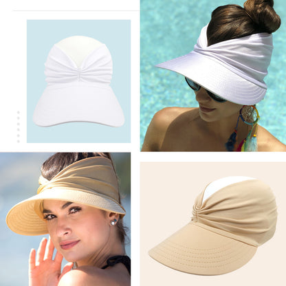 Spring and summer Beach Sun Hat for women New ladies outdoor sports empty top hat  sun-protection visior