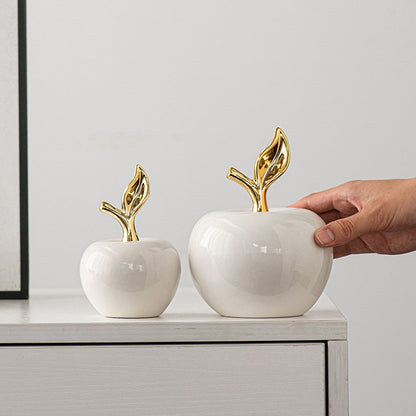 Estatueta de Cerâmica Estilo Europeu Clássico para Decoração de Mesa, Artesanato, Ornamentos de Frutas Fofos e Engraçados para o Natal, Casa e Quarto, Estátuas e Esculturas