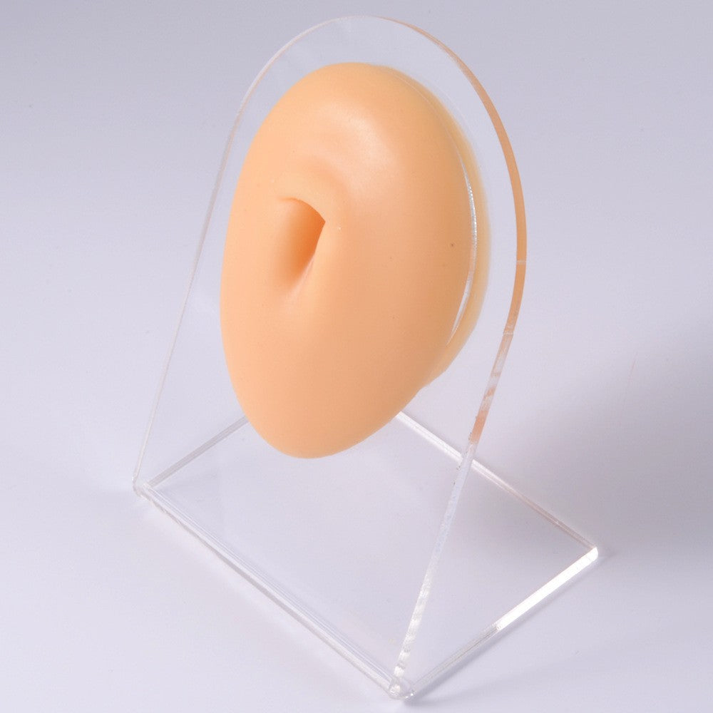 1PC Soft Silicone Simulation 1:1 Ear Nose Navel Nipple Model Practice Piercings Tools Jewelry Display Teaching Tool Accessories