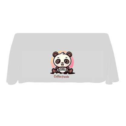 Custom Printed Polyester Fabric Tablecloth 4ft 6ft 8ft Table Waterproof Family Wedding Dining Party with Customizable Logo