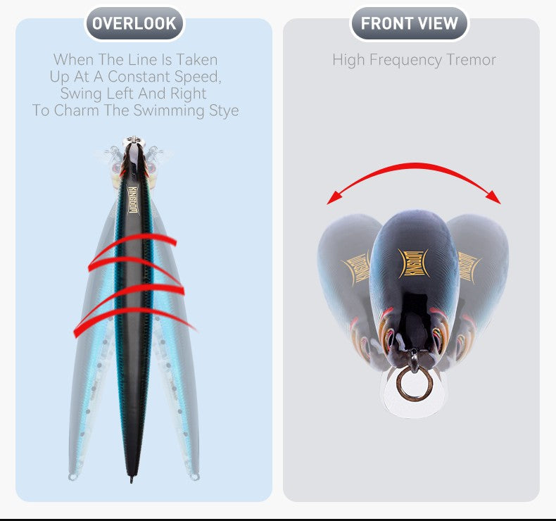 Kingdom Long Casting Fishing Lure 14.5g 19g 29g Floating Slow Sinking Minnow Wobbler Artificial Hard Bait Jerkbaits Seabass Pike