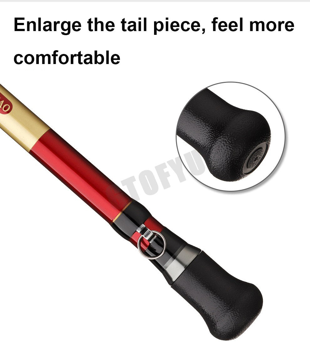 1.8M 2.1M  2.4M Portable 3-Piece Fishing Rod Travel Surf Saltwater Carbon Spinning Rod 30-50lb Boat Jigging Trolling Fishing Rod