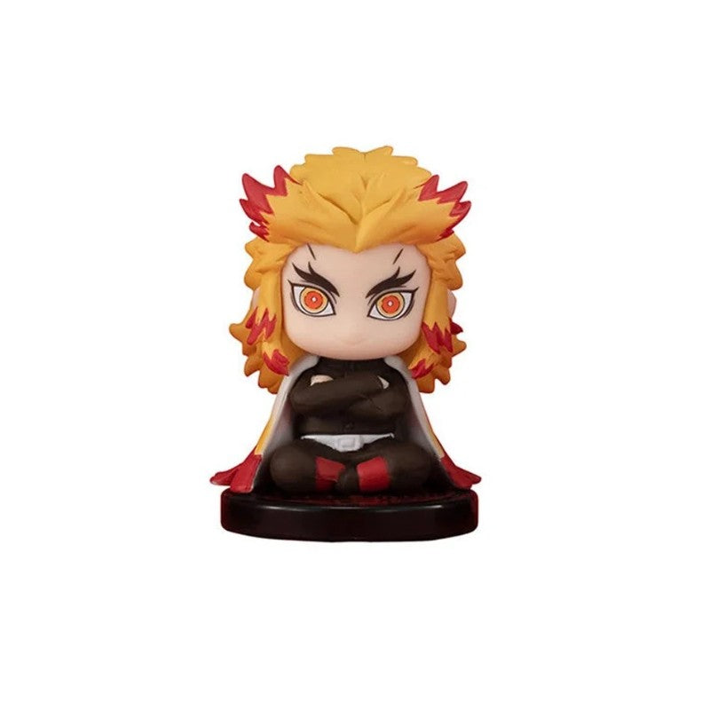 5pcs Conjunto Q Versão Demon Slayer Boneca Fantasma Sentada Tanjiro Nidouzi Inosuke Zenitsu Figura de Ação Modelo de Filme Presente de Brinquedo para Meninos