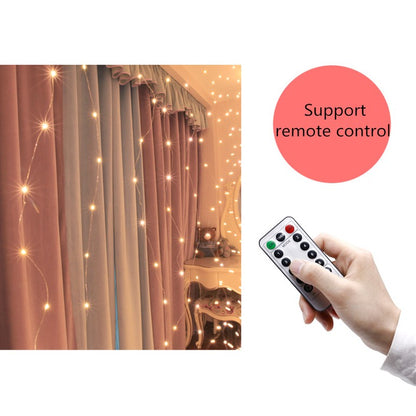 LED Curtain String Lights Holiday Garland 6M/3M 8 Modes USB Powered Festoon for Home Garden Christmas Party New Year Wedding