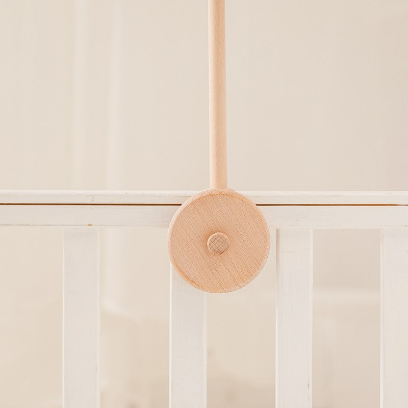 7Pcs  Assembly Rattles Bracket Set Infant Crib Mobile Bed Bell Bracket Protection Newborn Baby Toys Wooden Bed Bell Accessories