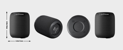 Caixas de Som Bluetooth Ortizan, Speaker Portátil Sem Fio com Bluetooth 5.3, IPX7 à Prova D'água, Som Estéreo de 15W, Pareamento Duplo, TF/AUX
