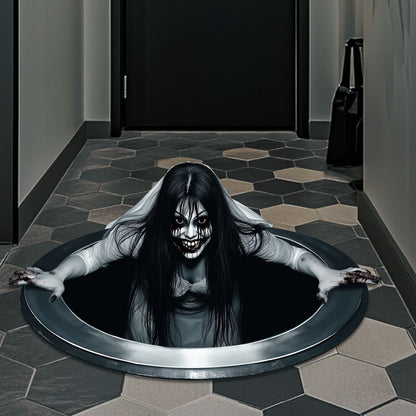 1Pc Scary Wall Sticker Halloween Female Terror Ghost Climbing Hole Floor Stickers Home Bedroom Living Room Party Bar Decoration