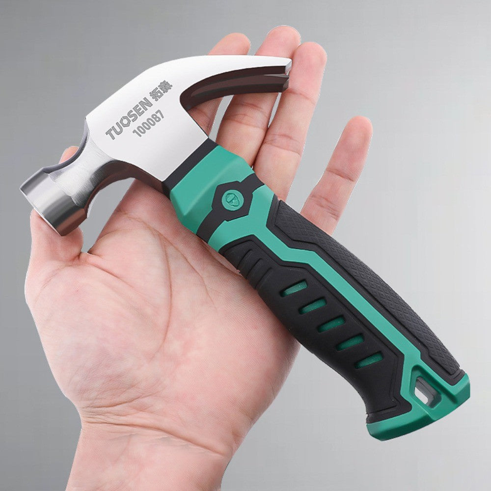 Martelo multifuncional de aço carbono novo para trabalhos com hardware, uso doméstico, martelo de unha, antiderrapante, à prova de choque, martelo de ajustador