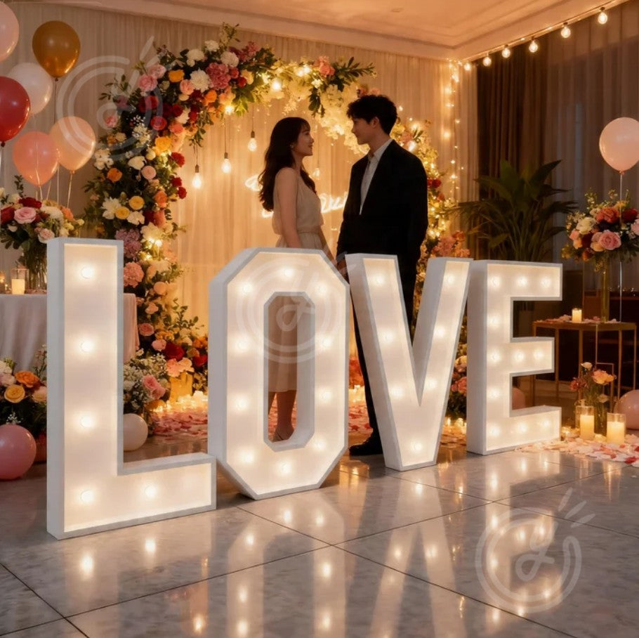 Love Light Up Signage Custom Wedding Decor Sign Bulb Giant Outdoor LED Marquee Letters Party Wedding Birthday Illuminated Sign