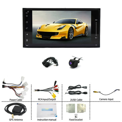 Rádio Automotivo para Toyota Hilux 2005 - 2014 Sem Fio para Carplay e Android Auto, Tela Sensível ao Toque IPS de 7 Polegadas Câmera de Ré WiFi SWC-2+32G