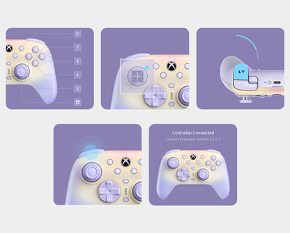8BitDo Ultimate 3 Wireless Controller for Xbox, PC, Android, Apple With Force Ring TMR Joystick & Charging Dock (Lavender Dusk)