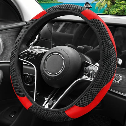 Capa de Volante de Malha de Seda Gelada Sem Anel Interno - Elegante, Respirável e Antiderrapante, Protetor de Volante de Carro 38cm Adequado para Carros