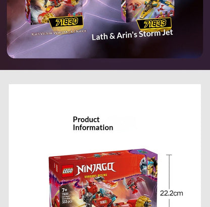 LEGO 71830 Tanque Robô da Tempestade do Kai Brinquedo Série Phantom Ninja Blocos de Construção Infantis para Presentes de Aniversário e Natal