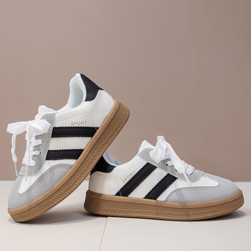 Children's Board Shoes Boys Sneakers 3-18 Years Old Khaki Boys Girls Single Shoes Four Seasons Non-slip Kids De Training Shoes