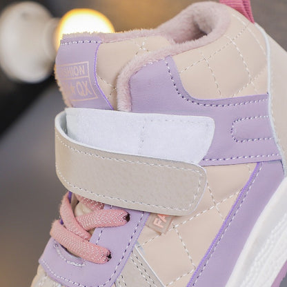 2023 Children sports Fashion shoes  winter warm walking shoes Casual sneakers for kids